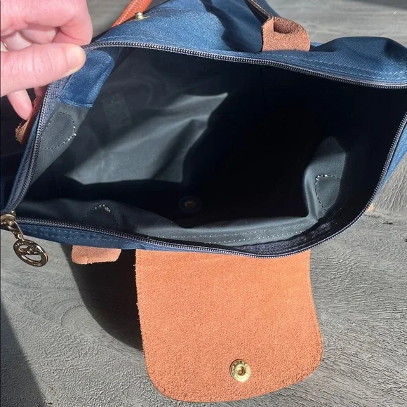 Vintage Longchamp Le Pliage “Shopping” Tote – Navy - Picture 11 of 15